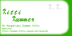 kitti kummer business card